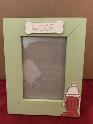 Marco de fotos Russ 3.5 '' X 5'' madera madera boca de hueso de perro verde usado Foto 1 de 2