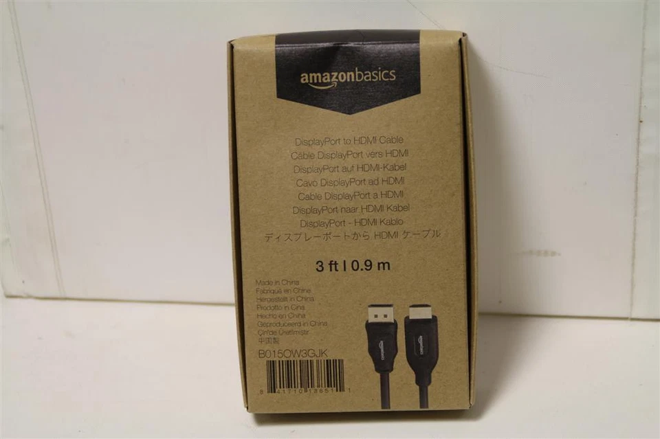 AmazonBasics Verbindungskabel DisplayPort auf HDMI 0 9 M