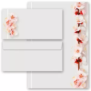 Motiv-Briefpapier-Sets KIRSCHBLÜTEN, Briefpapier mit Umschlag - Bild 1 von 12