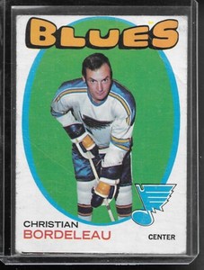 1971-72 Topps Hockey # 51 Chris Bordeleau St. Louis Blues