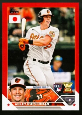 Adley Rutschman 2023 Topps Japan Edition Red Rookie Card RC 4/5 #91 Orioles - Image 1 of 2