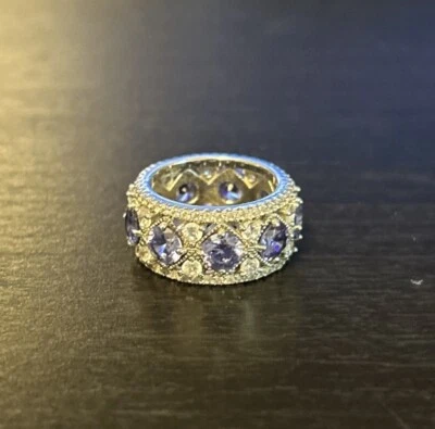 Charles Winston For Bella Luce Blue And White Cubic Zirconia Rhodium Over Silver - Image 1 of 4