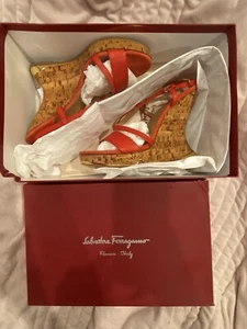salvatore ferragamo sandals womens 9.5 - Picture 1 of 12