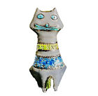 Bitossi Londi Black Blue Pottery Cat Figurine Italy Genovese