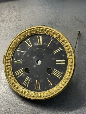 Cadran Horloge pendule ancienne Marbre Et Bronze XIXe Paris - Photo 1/4