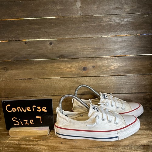 Scarpe sneakers casual da donna Converse Chuck Taylor Shoreline bianche taglia 7 M ottime condizioni