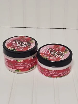 HEMPZ Pomegranate Herbal Sugar Scrub-7.3 Oz AND Body Butter 8 Oz New  - Image 1 of 4