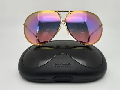 Gafas de sol Carrera Porsche Design 5623 40 marco dorado lentes arco iris aviador con estuche Foto 1 de 4