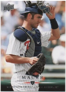 Joe Mauer 2008 Upper Deck Baseball Series 2 Base Team Checklist #778 Twins - Bild 1 von 2