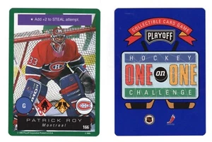 PATRICK ROY 1995 PLAYOFF ONE ON ONE HOCKEY CARD 166 MONTREAL CANADIENS - Picture 1 of 3