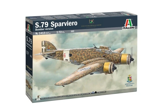 S.79 SPARVIERO BOMBER VERSION KIT 1 72 Italeri Kit Aerei Modellino Nuovo