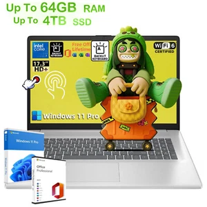 HP Laptop 17.3"HD+ Touch Laptop,Core 7 150U,UpTo 64G 4TB SSD+Win11Pro+Office2021 - Picture 1 of 7