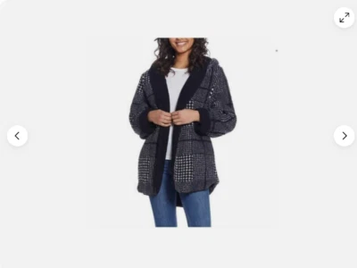 WEATHERPROOF WOMEN'S PLUSH REVERSIBLE JACKET (BLACK L/XL)NWT - Image 1 of 4