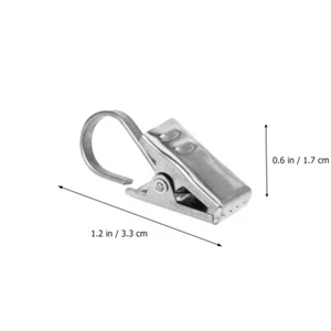 20x Rustproof Drapery Ring Satin Nickel Curtain Clips With Hook Stainless Steel - Picture 1 of 1