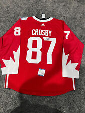 SIDNEY CROSBY Team Canada World Cup Penguins SIGNED Autographed JERSEY BAS COA