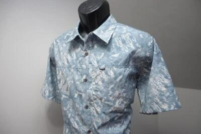 Camisa de pesca Hurley Explore ventilada poliéster manga corta campamento para hombre talla grande Foto 1 de 4