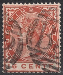 Sn:#82 Sg109 1885 16 centavos MAURICIO REINA VICTORIA EMITIDO 1880-89 usado - Imagen 1 de 2