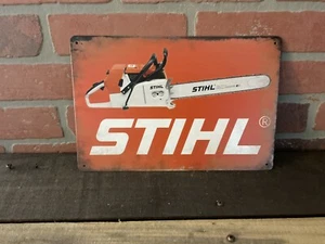 8"X12" Patina Vintage Style Stihl Chainsaws Advertising Sign...FREE SHIPPING! - Picture 1 of 9