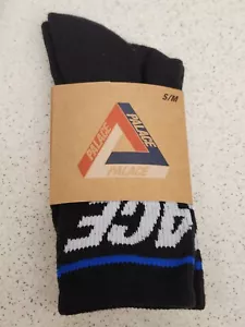 SS24 Palace Basically Un Calcetín Calcetines Negros TALLA S/M S/ Mediano Nuevo - Imagen 1 de 4