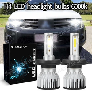 9003 H4 LED Headlight Bulb 6000K 3600lm Set for Mitsubishi Triton MN 2009-2015 - Picture 1 of 9
