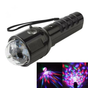 3W Disco Light Stage Colorful Crystal LED RGB Stage Light+Flashlight Dual Use