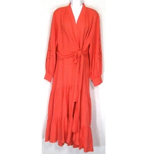 KOBI HALPERIN ⚜ WOMEN'S RED LINEN SUMMER FASHION DRESS - Picture 1 of 5