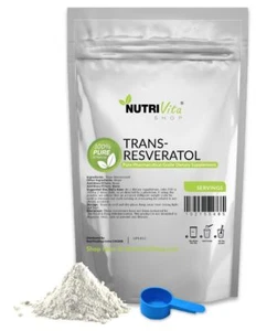500g 1,1 libbre 100% polvere anti-invecchiamento trans resveratrolo puro grado kosher/usp - Foto 1 di 2