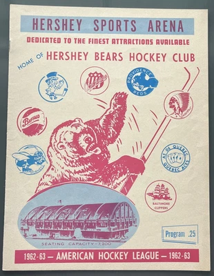 1962 HERSHEY BEARS HOCKEY PROGRAM v PITTSBURGH HORNETS LEMON & THE GLOBETROTTERS - Image 1 of 4
