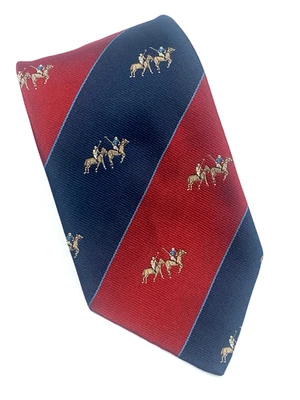Polo by Ralph Lauren Men's 100% Repp Silk Men's Necktie All-Over Pony Striped - Image 1 of 4