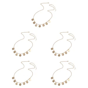 5 Count Pendant Necklace Women's Minimalist Wedding Necklaces for - Picture 1 of 12