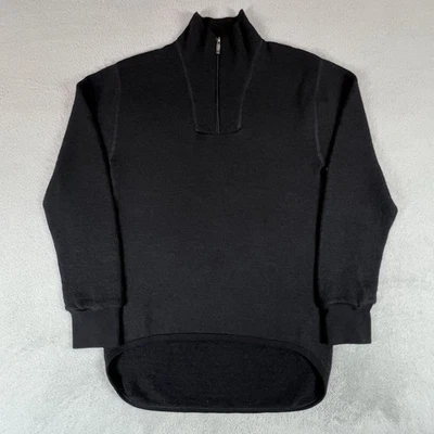 Suéter Woolpower Ullfrotte Para Hombre Mediano Negro 1/4 Cremallera 400 Lana Capa Media Suecia Foto 1 de 4