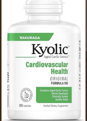 Extracto de ajo envejecido Kyolic 300 cápsulas - Suplemento de apoyo inmunológico y corazón inodoro Foto 1 de 4