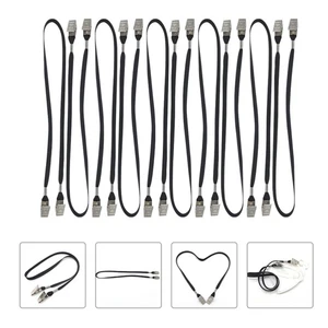10 un. Máscaras Faciales Cordón Cuello Colgante Cuerda Exterior Máscaras Correa con Dos Clip - Imagen 1 de 12