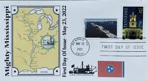 AFDCS 5698 The Mighty Mississippi State of Tennessee Combo with Statehood Stamp  - Picture 1 of 1
