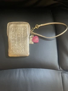 Coach Poppy Gold Wristlet Purse Excellent Condition - Picture 1 of 4