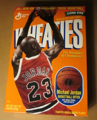 Michael Jordan Wheaties 1997 caja completa, sin abrir Foto 1 de 3