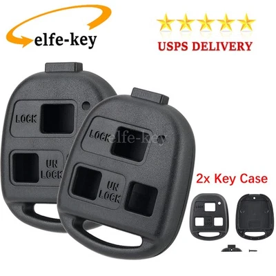 2 Replacement For 2008-2014 Toyota FJ Cruiser Remote Key Fob Shell Case 3 Button - Image 1 of 4