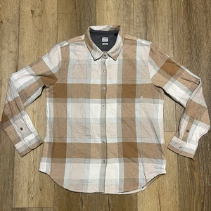 Prana Golden Canyon Algodón Orgánico Franela Pesada Mujer’s L Gorpcore Exterior Boho - Imagen 1 de 7