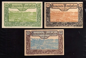 NEUHOFEN a/d YBBS  - AUSTRIA NOTGELD -  10, 20, 50 Heller - Picture 1 of 2