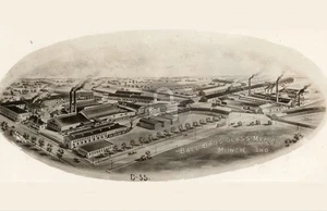 Ball Brothers Glasmanufakturfirma, Muncie IN Vintage Postkarte KOPIE - Bild 1 von 2