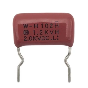 Panasonic ECW-H 0.001uF 1000pF 1nF Film Capacitors - 1200VP-P 2000VDC, 10-Pack - Picture 1 of 3