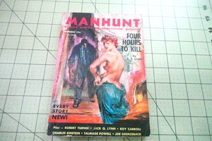 MANHUNT DETECTIVE STORY MONTHLY NOVEMBER 1956 FEATURES GIL BREWER SHORT STORY - Picture 1 of 4