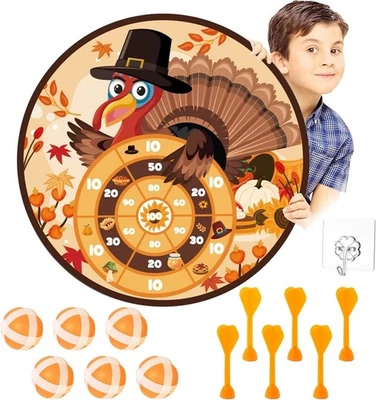 VDESFUEBY Suministros para Fiesta de Acción de Gracias, Juego de Lanzar Pavo de 26 pulgadas con Pelota Adhesiva Foto 1 de 4