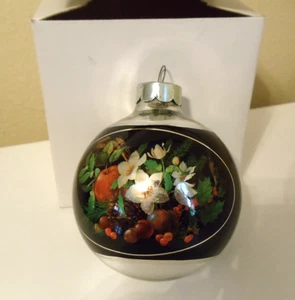 1984 Hallmark Chrome Glass Ball Ornament Love Spirit of Christmas - Picture 1 of 4