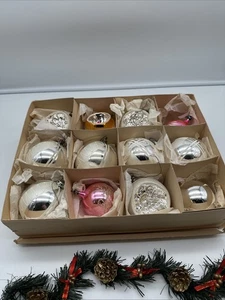 DDR Weihnachtskugeln Reflexkugeln Glaskugeln 12 Stück - Bild 1 von 9