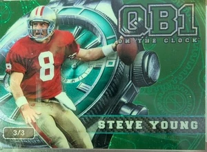 Steve Young QB1 3/3 verde sobre verde - Imagen 1 de 2