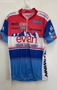 Revi Evian Men's Cycling Jersey 1/4 Zip Short Sleeve W 3 Bottle Pockets Size XL - Picture 1 of 7