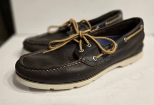 Sperry Top Sider Boat Shoes Mens 11.5 M Brown Leather Casual Moc Toe Low 0770594 - Picture 1 of 11