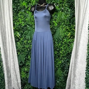 Maxi Vestido Weissman Mujer Pequeño Azul Sin Mangas Leotardo Baile Formal Natación 3022 - Imagen 1 de 9