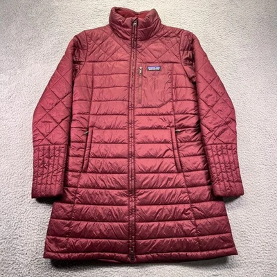 Chaqueta Parka Patagonia Radalie Mujer Mediana Roja Aislada Acolchada Larga Puffer Foto 1 de 4